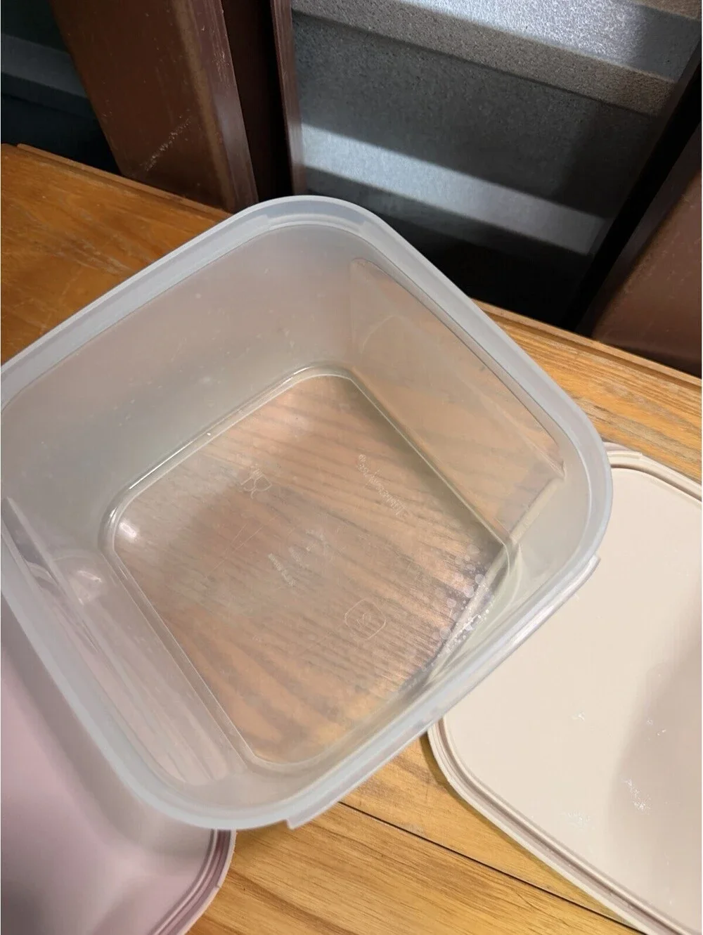 3 Tupperware Modular Mates Rectangular Jello Containers Pink lids VTG